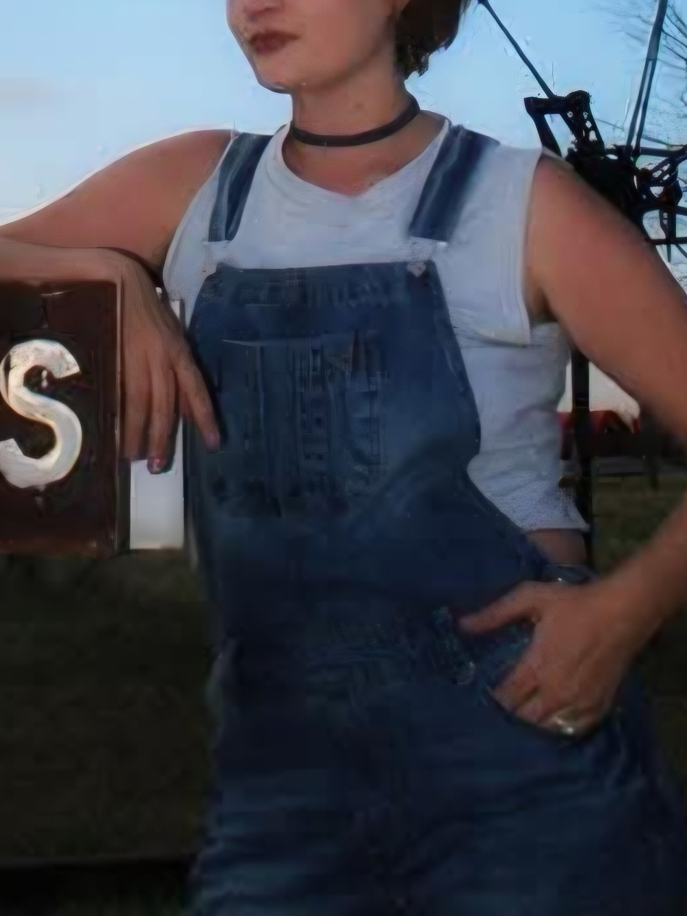 Kensie Light Blue Denim Overalls